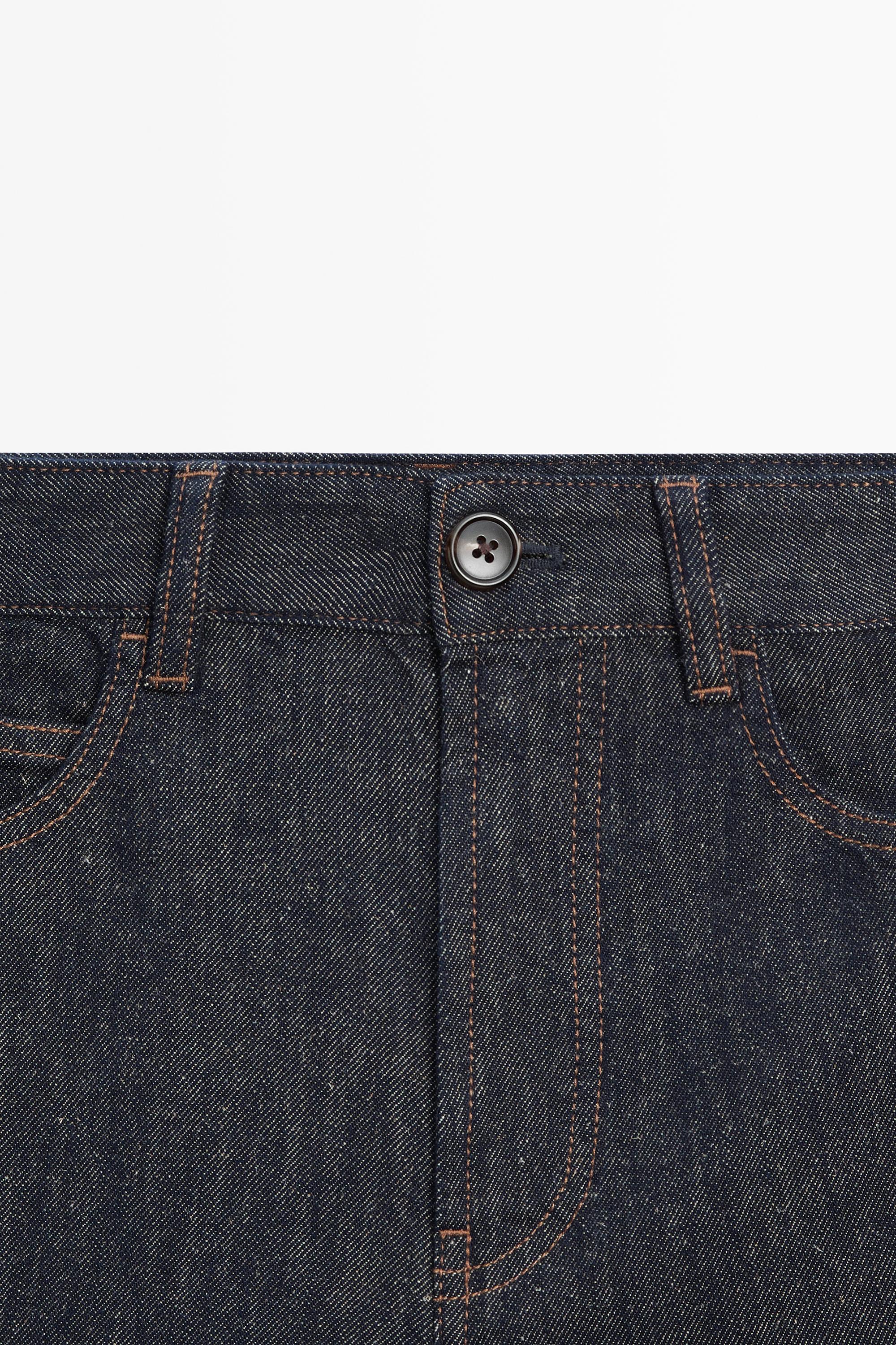 Total look mid-rise denim Bermuda shorts